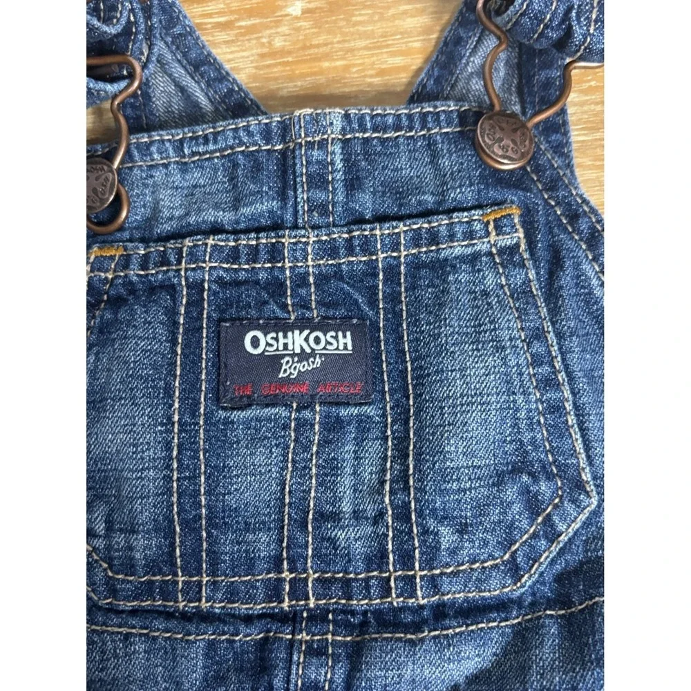 OshKosh B'gosh Baby Boys Blue Denim Shortalls‎ Overalls 9M 424A216